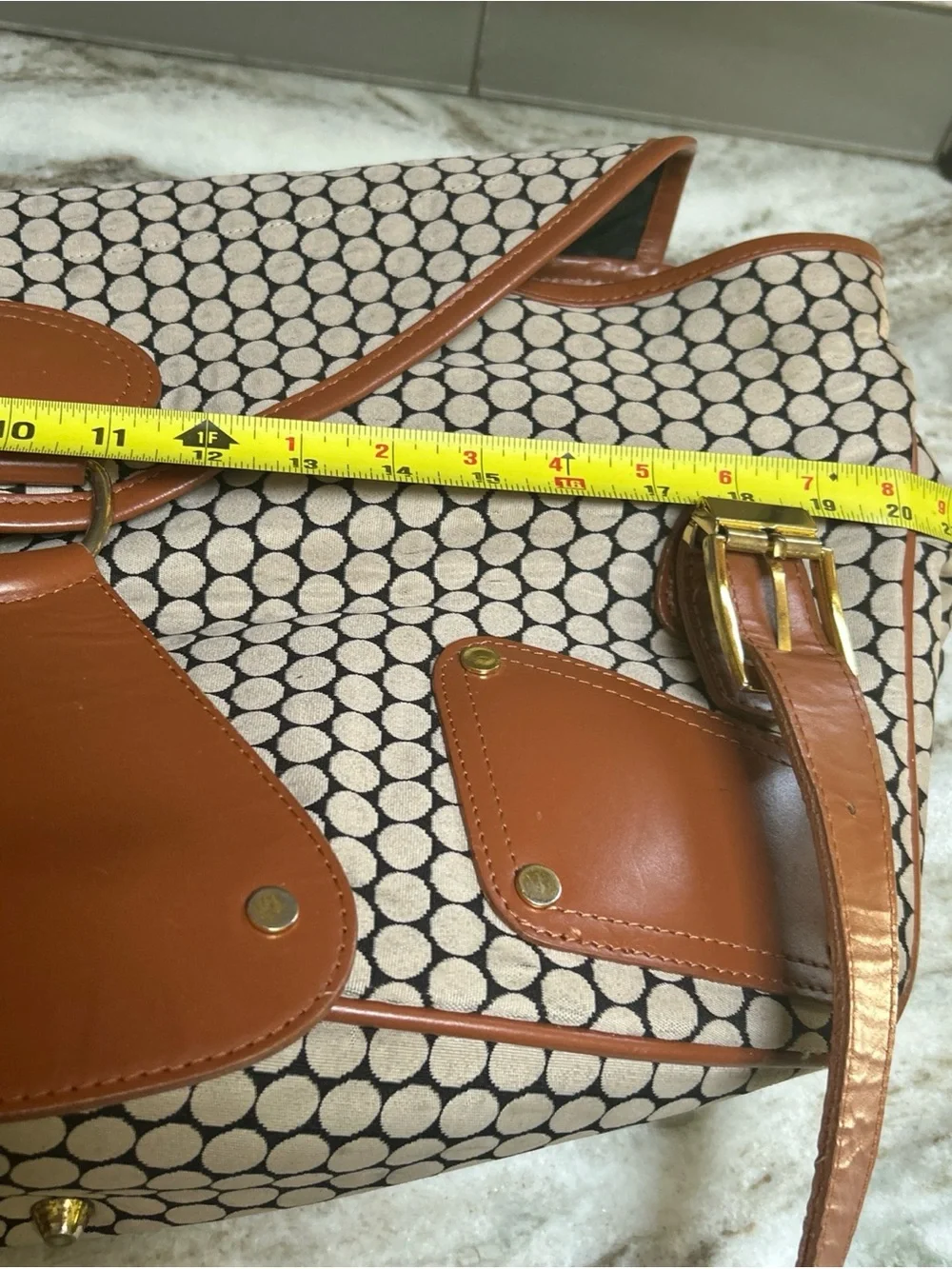 MIA BOSSI DIAPER TRAVEL TOTE BAG ORANGE LEATHER TRIM Washable Lining Change Pad